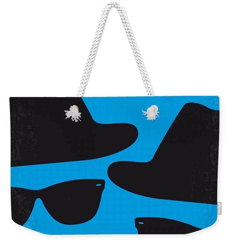 Blues Weekender Tote Bag featuring the digital art No012 My blues brother minimal movie poster by Chungkong Art
