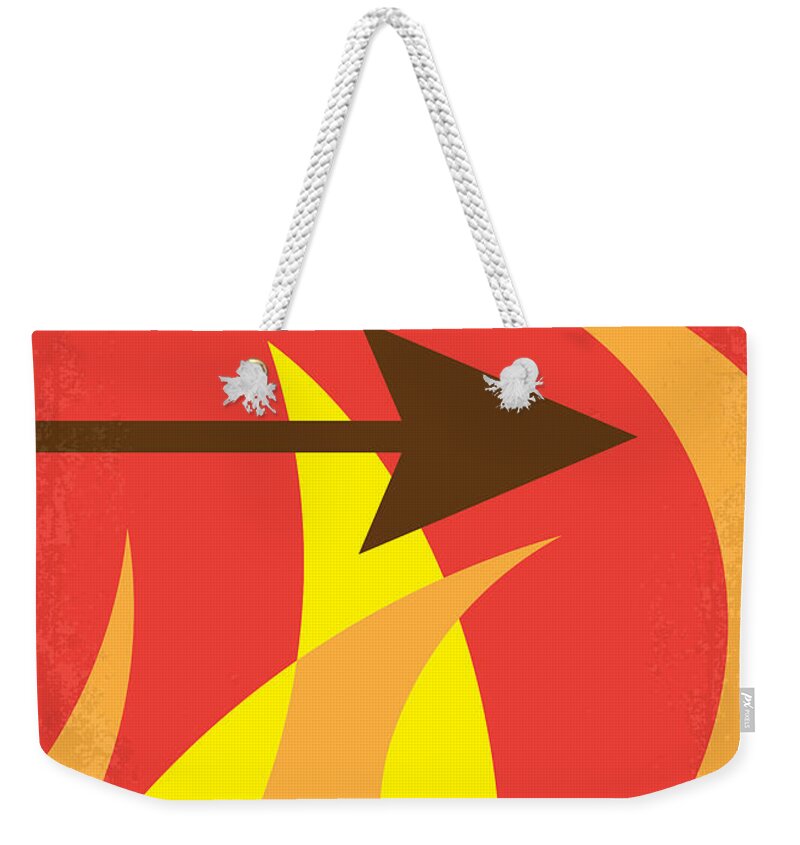 Hunger Weekender Tote Bag featuring the digital art No175 My Hunger Games minimal movie poster by Chungkong Art