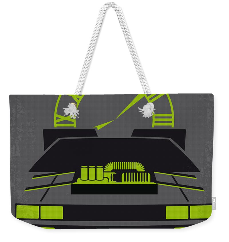 Back Weekender Tote Bag featuring the digital art No183 My Back to the Future minimal movie poster-part III by Chungkong Art