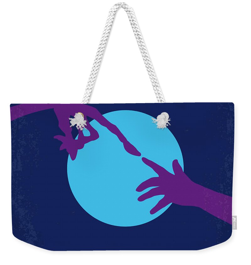 E.t. Weekender Tote Bag featuring the digital art No282 My ET minimal movie poster by Chungkong Art