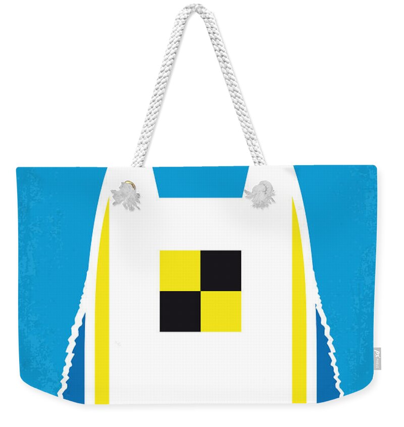 Miami Vice Weekender Tote Bag featuring the digital art No351 My MIAMI VICE minimal movie poster by Chungkong Art