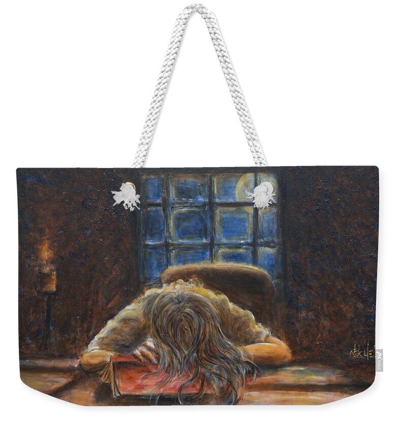 Diary Weekender Tote Bag featuring the painting Nobodys Diary by Nik Helbig