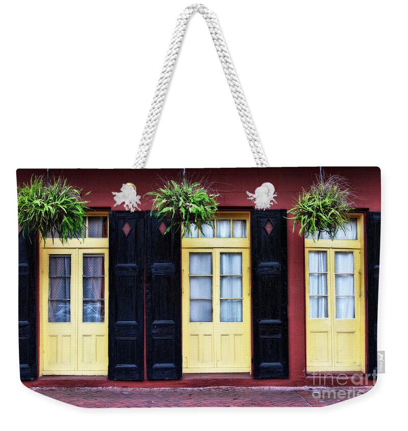 New Orleans Weekender Tote Bag featuring the photograph NOLA Black and Yellow by Jarrod Erbe