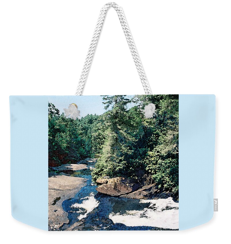 Landscape Weekender Tote Bag featuring the digital art North Carolina Landscape by Steve Karol