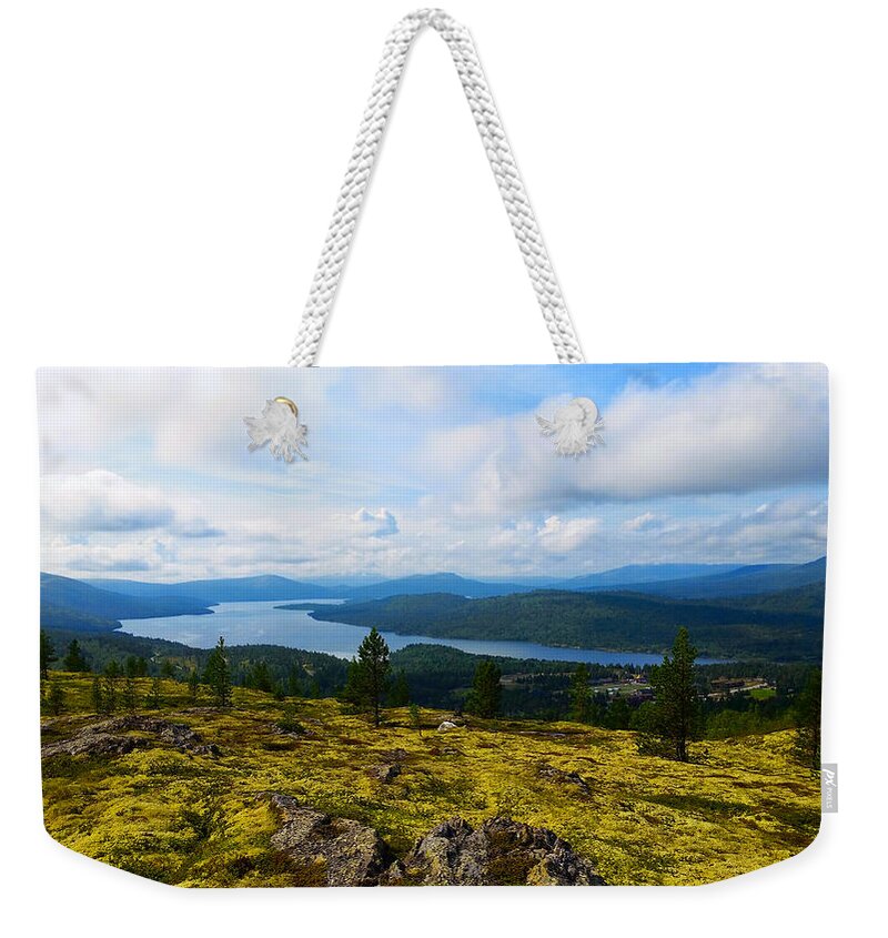Norway Weekender Tote Bag featuring the photograph Norwegian Landscape 3 by Carol Eliassen