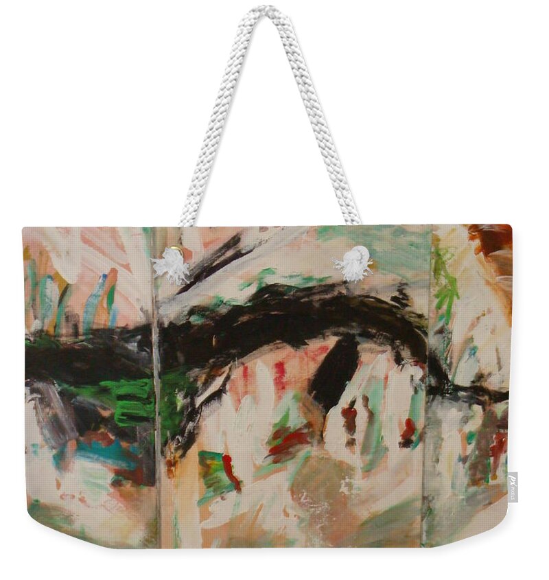Time Weekender Tote Bag featuring the painting Nostalgies Of Venice by Fereshteh Stoecklein