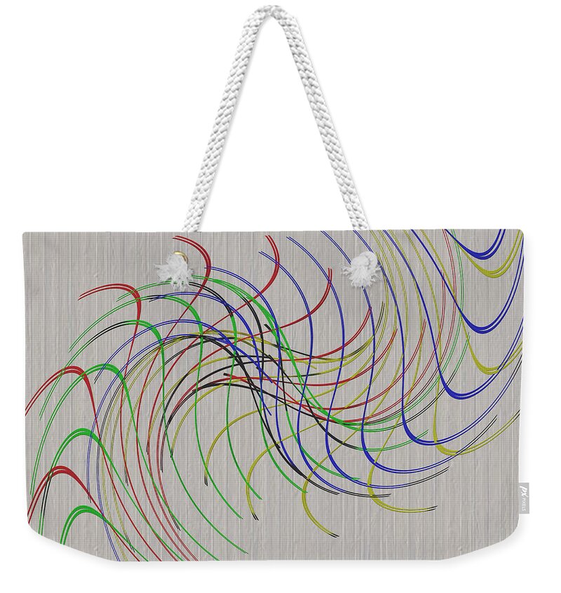 Abstract Weekender Tote Bag featuring the digital art Noted Patterns by John Haldane