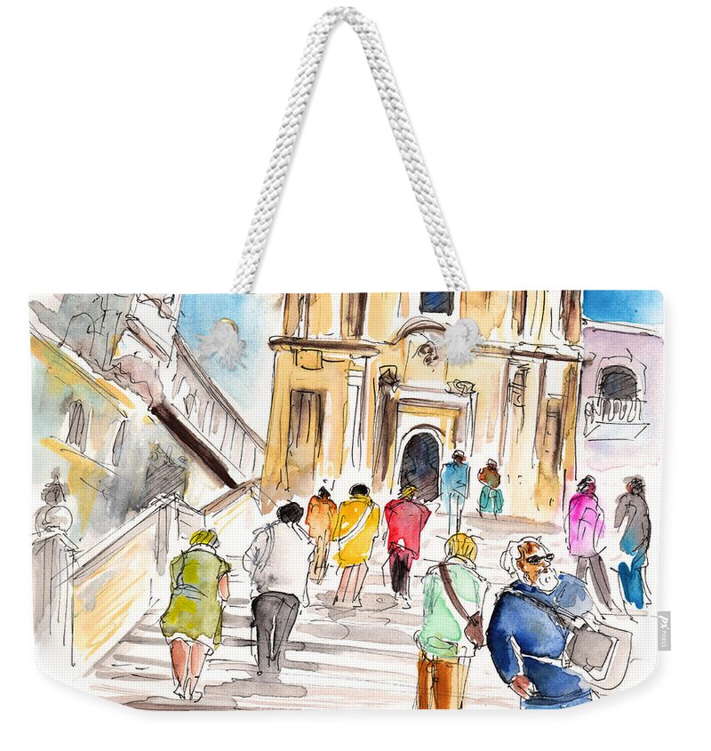 Travel Weekender Tote Bag featuring the painting Noto 05 by Miki De Goodaboom