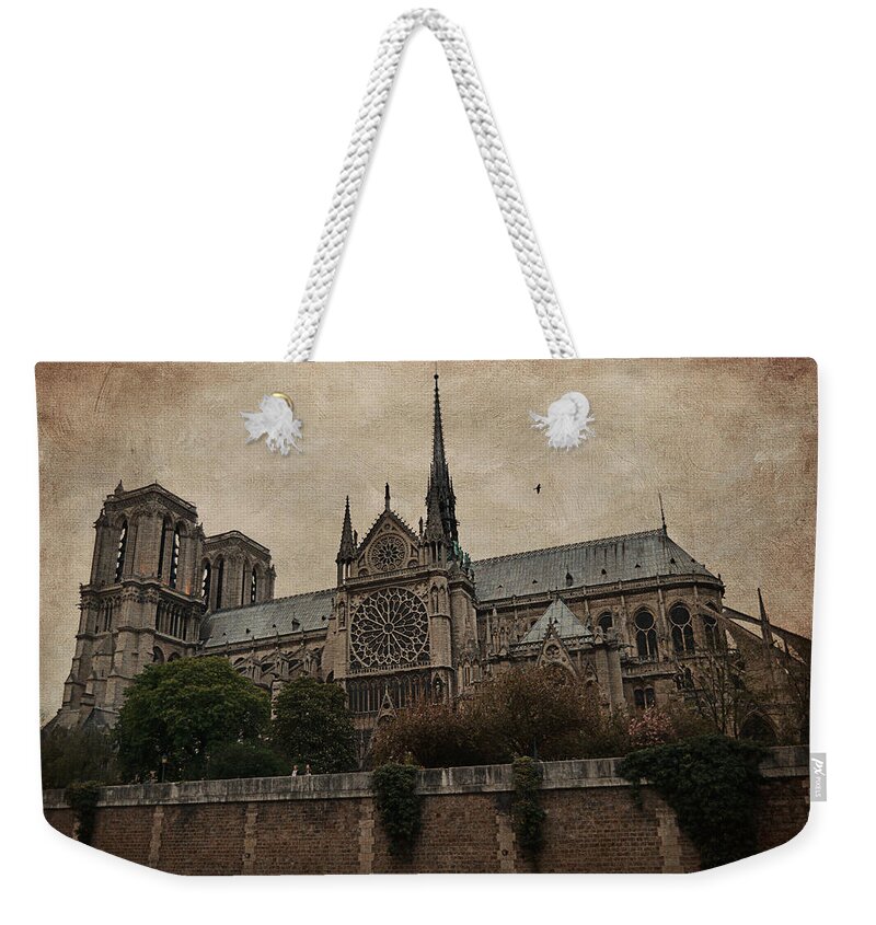 France Weekender Tote Bag featuring the photograph Notre Dame Cathedral - Paris by Maria Angelica Maira