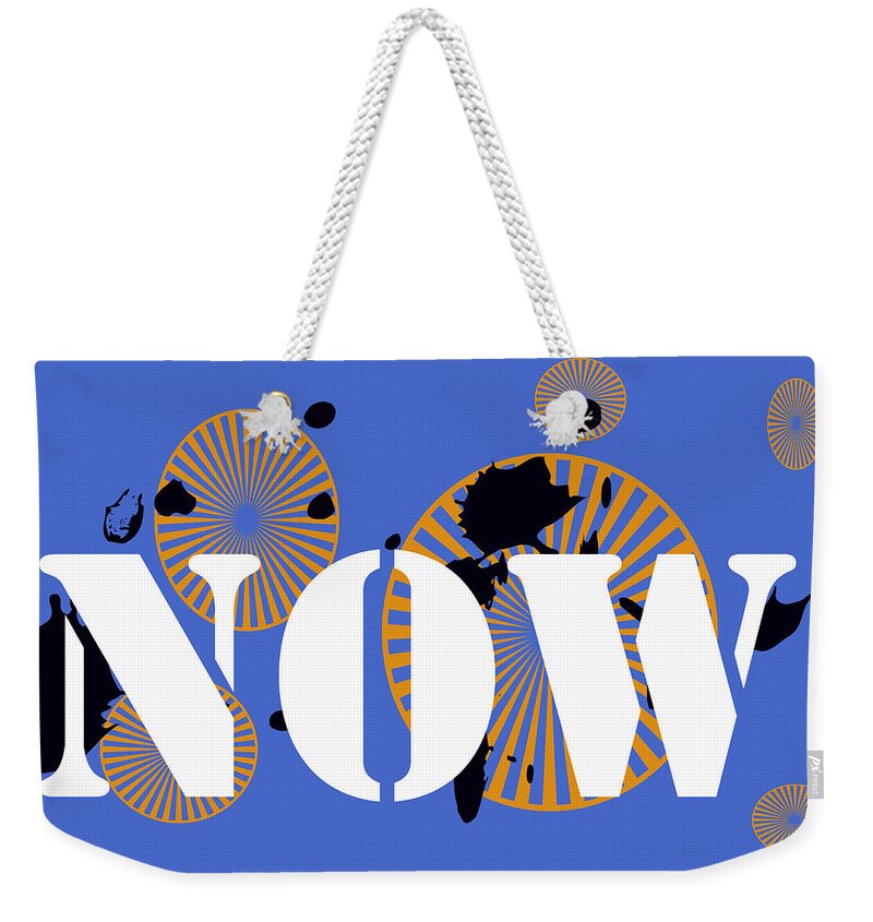 Now Weekender Tote Bag featuring the digital art Now wheels by Laura Pierre-Louis