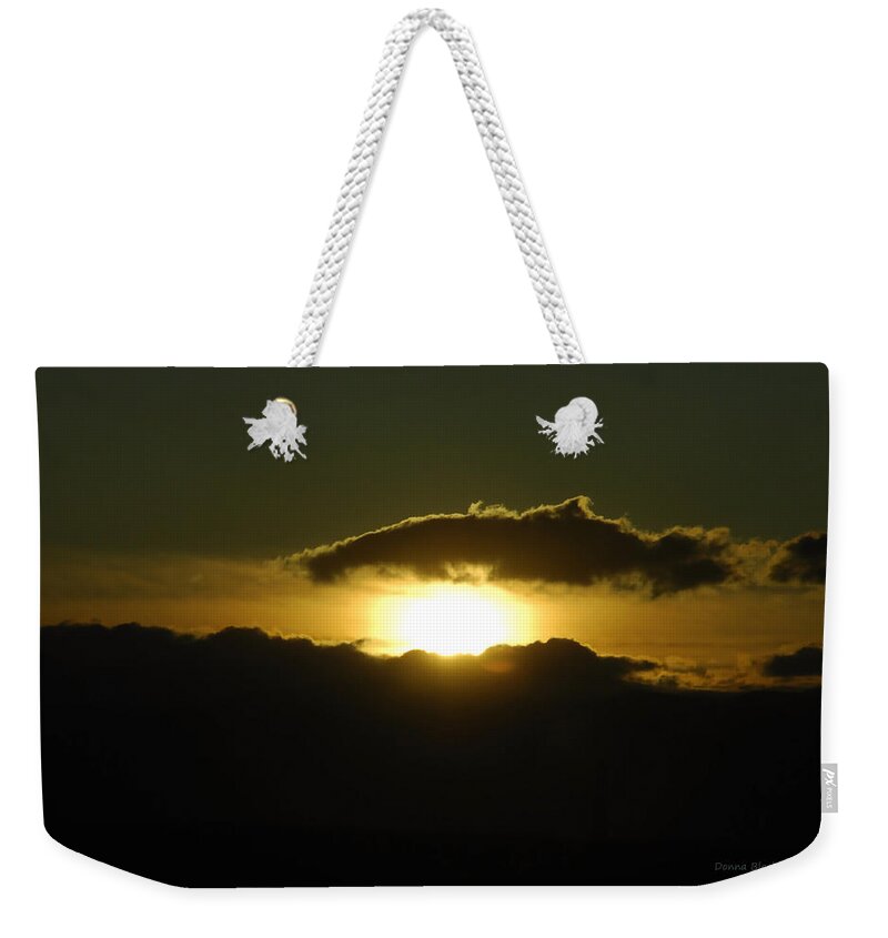 Sunset Weekender Tote Bag featuring the photograph Nuclear Vision by Donna Blackhall