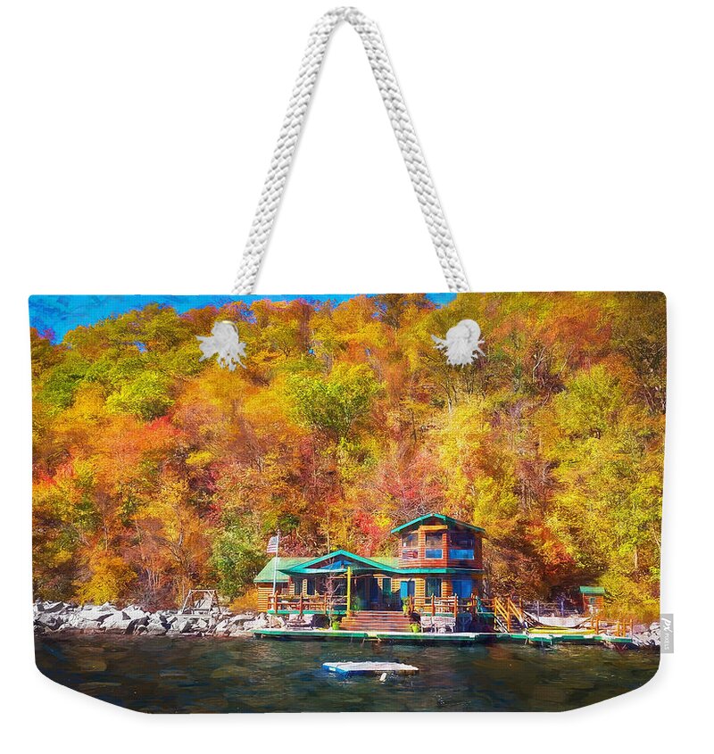 Seven Sisters Weekender Tote Bag featuring the photograph Number 5 of the 7 Sisters Green Pond Lake by Rich Franco