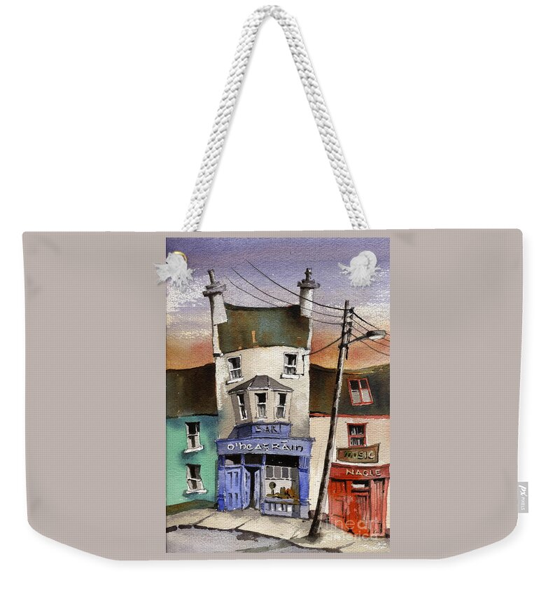 Val Byrne Weekender Tote Bag featuring the painting O Heagrain Pub, viewed 21,339 times by Val Byrne