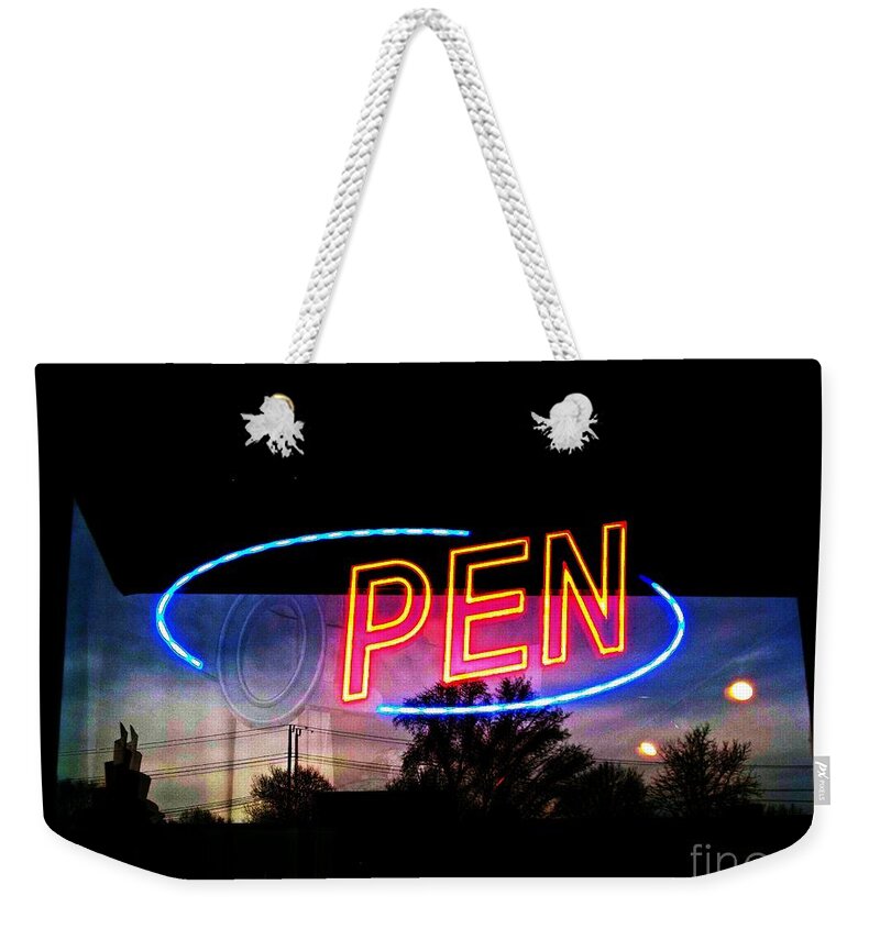 Weekender Tote Bag featuring the photograph O Pen by Kelly Awad