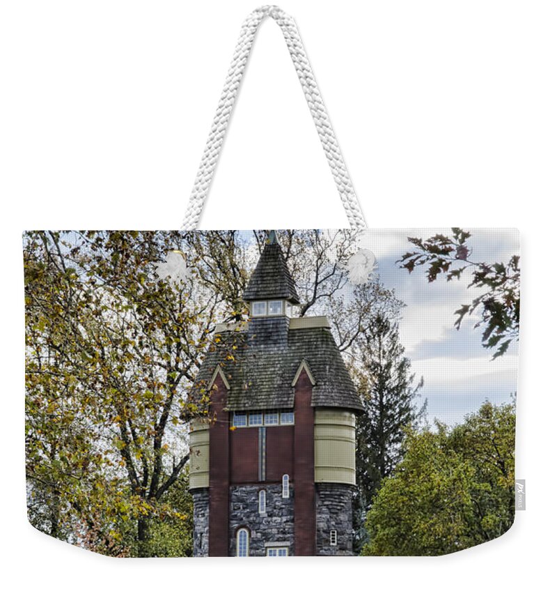Oakbourne Weekender Tote Bag featuring the photograph Oakbourne Tower by Judy Wolinsky