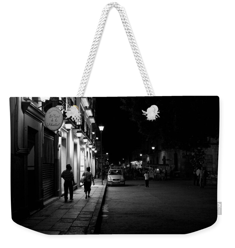 Mexico Weekender Tote Bag featuring the photograph Oaxaca At Night1 by Lee Santa