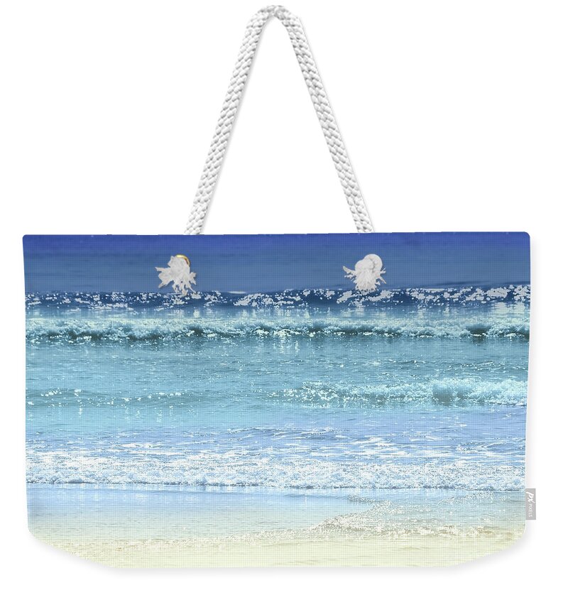 Water Weekender Tote Bag featuring the photograph Ocean colors abstract by Elena Elisseeva