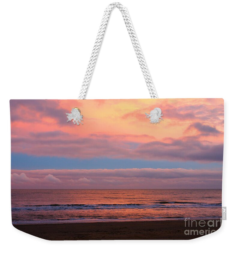 Isle Of Wight Weekender Tote Bag featuring the photograph Ocean Sunset by Jeremy Hayden