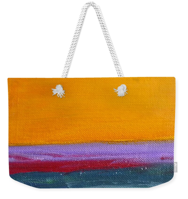 Landscape Weekender Tote Bag featuring the painting Oceanview by Kim Grantier