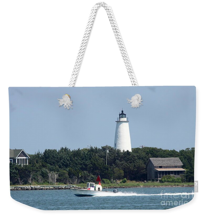 Ocracoke Weekender Tote Bag featuring the photograph Ocracoke Light by Christiane Schulze Art And Photography
