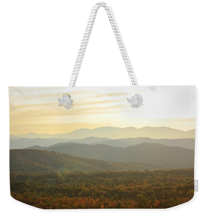Fall Weekender Tote Bag featuring the photograph October Mountains by Tammy Schneider