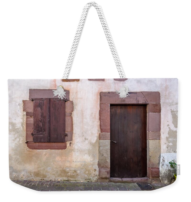 Window Weekender Tote Bag featuring the photograph Old Basque house facade by Dutourdumonde Photography