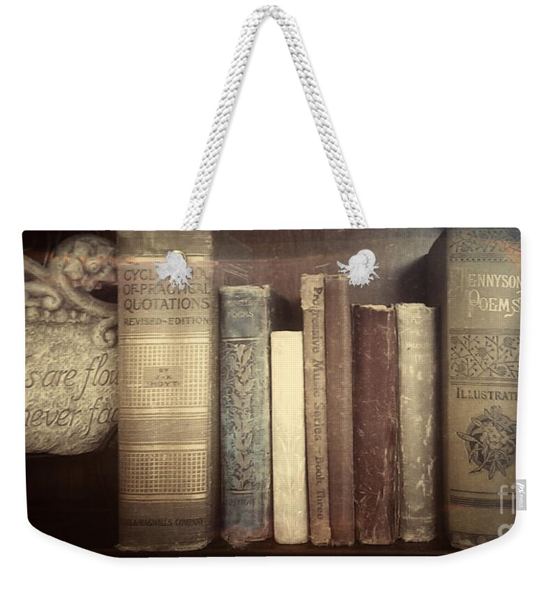 Vintage Books Weekender Tote Bag featuring the photograph Old Friends by Karen Francis