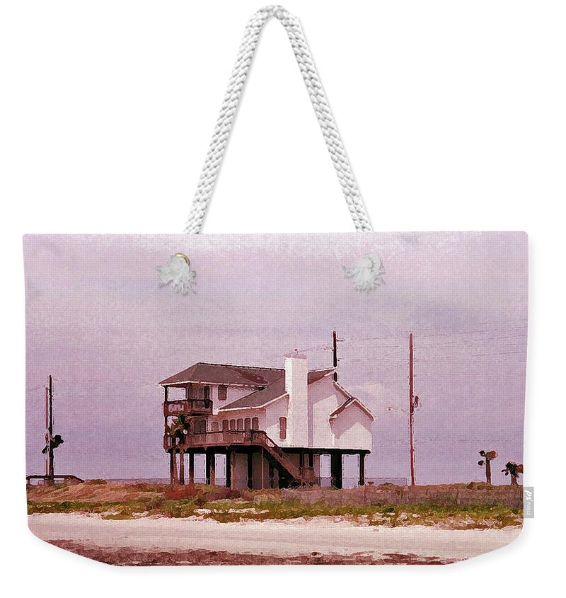 Galveston Beach Weekender Tote Bag featuring the photograph Old Galveston by Tikvah's Hope