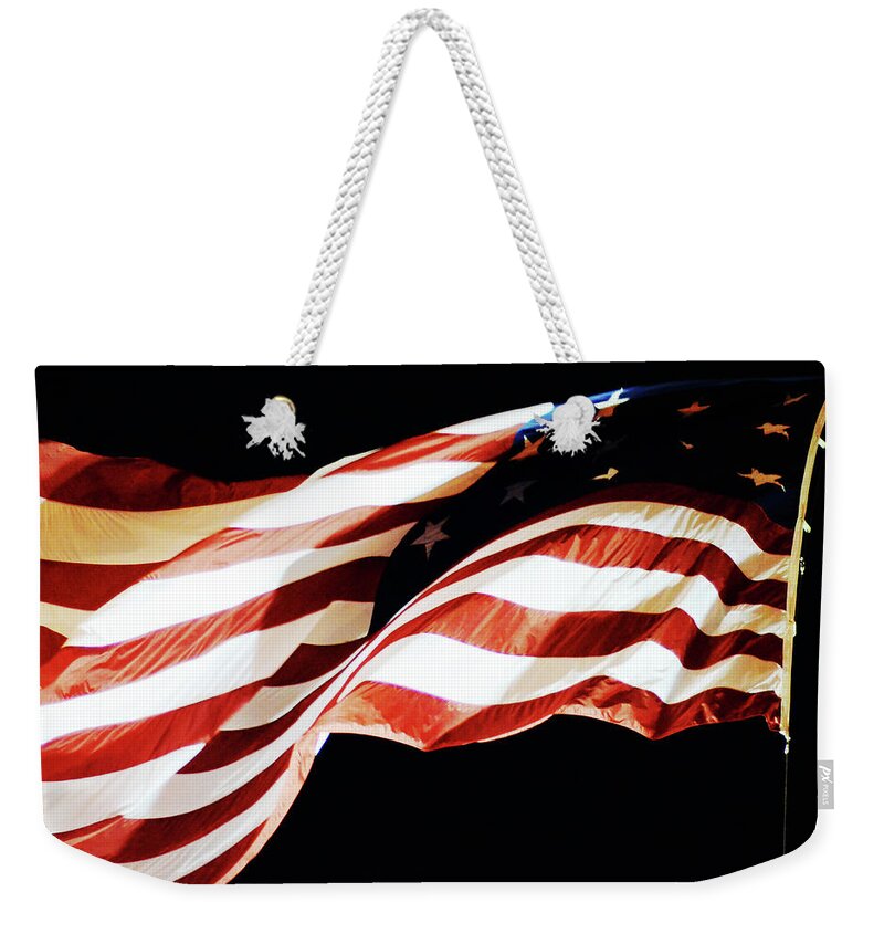 Old Glory Weekender Tote Bag featuring the photograph Old Glory by La Dolce Vita