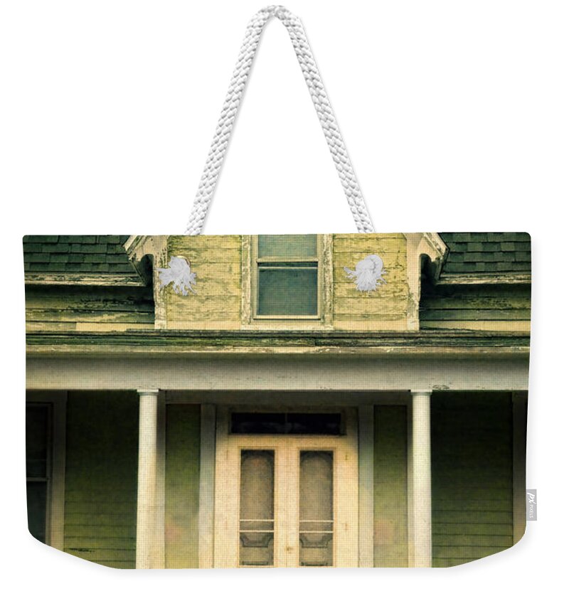 House Weekender Tote Bag featuring the photograph Old House Open Gate by Jill Battaglia