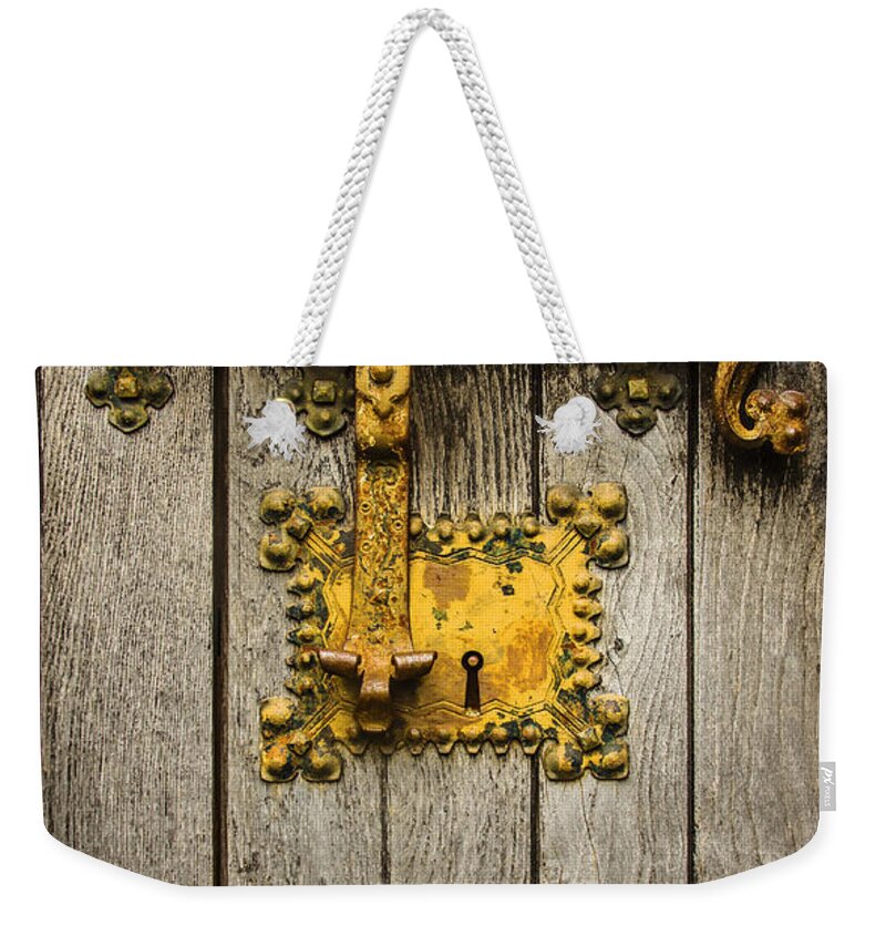 Latch Weekender Tote Bag featuring the photograph Old Latch by Carlos Caetano