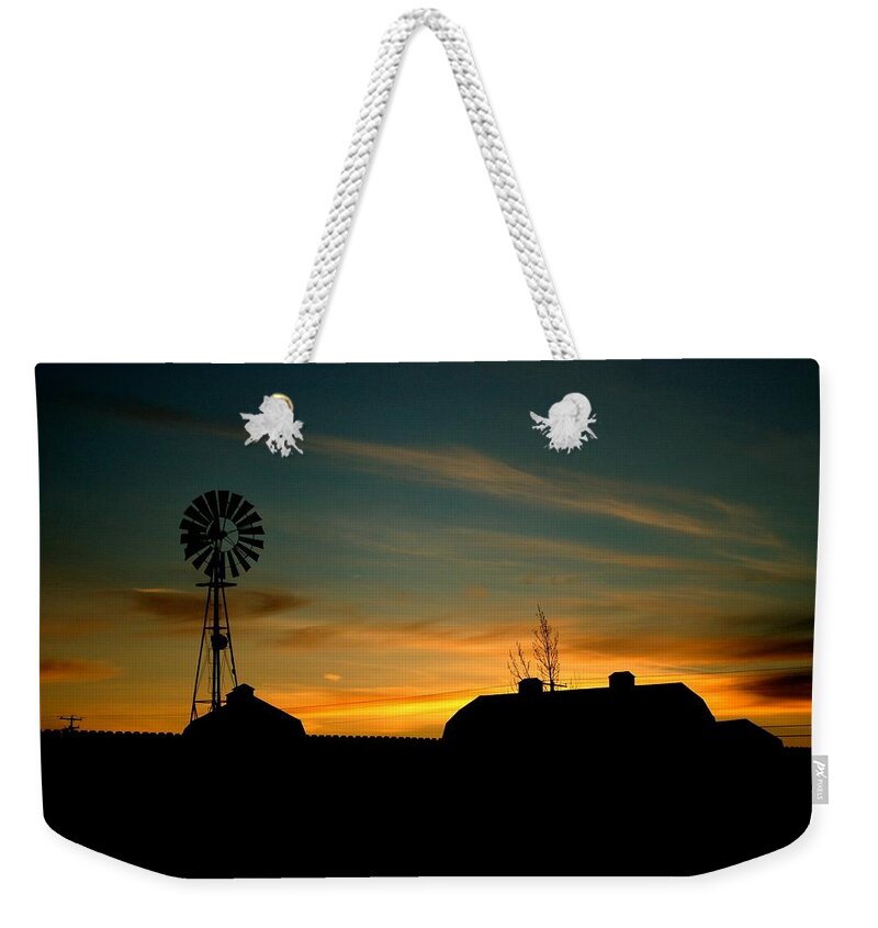 Dakota Weekender Tote Bag featuring the photograph Old MacDonald's Sunrise by Greni Graph