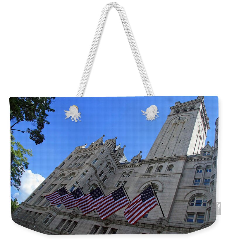 Old Post Office Weekender Tote Bag featuring the photograph The Old Post Office Or Trump Tower by Cora Wandel