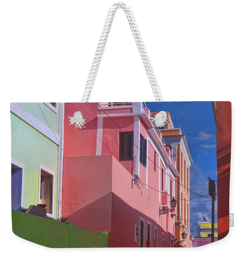 Old San Juan Weekender Tote Bag featuring the photograph Old San Juan Colors by S Paul Sahm