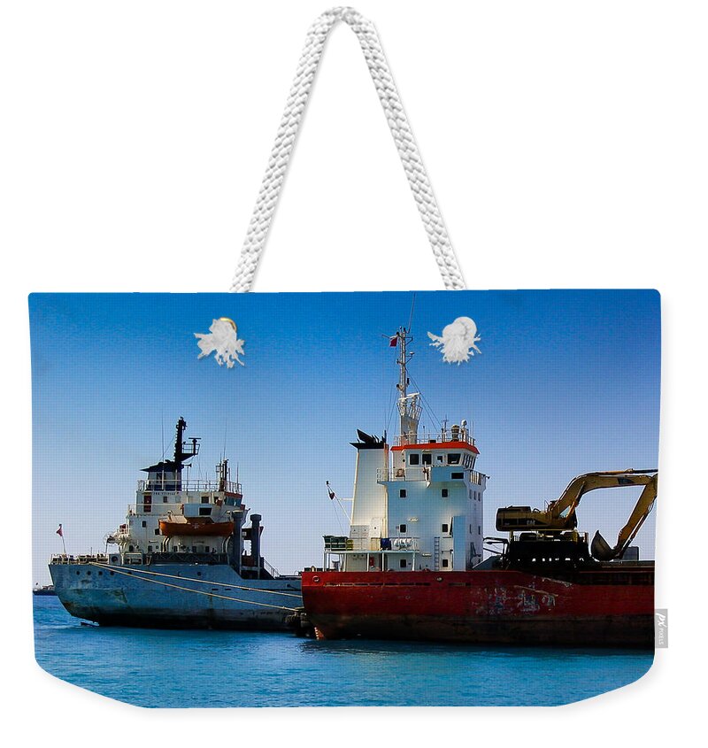 Ships Weekender Tote Bag featuring the photograph Old Ships by Kevin Desrosiers