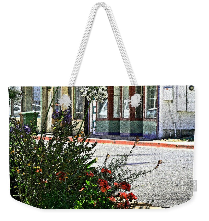 Sacramento River Delta Weekender Tote Bag featuring the photograph Old Town Flowers by Joseph Coulombe