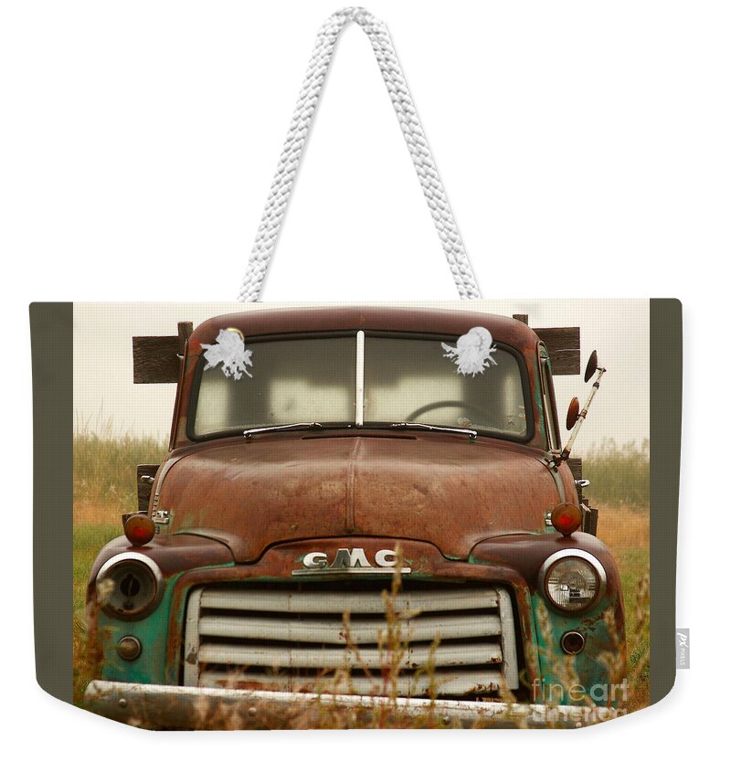 Landscape Weekender Tote Bag featuring the photograph Old Truck by Steven Reed