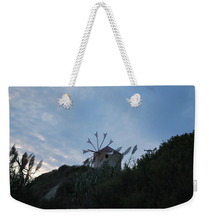 Old Wind Mill Weekender Tote Bag featuring the photograph Old Wind Mill 1830 by George Katechis