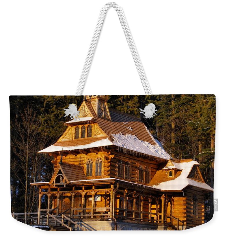 Architecture Weekender Tote Bag featuring the photograph Old Wooden Church in Jaszczorowka by Karol Kozlowski