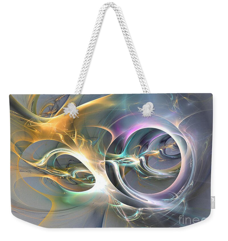 Art Weekender Tote Bag featuring the digital art On fire - Abstract art by Sipo Liimatainen