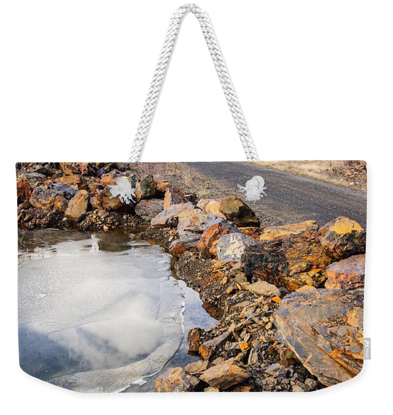 Frozen Pond Weekender Tote Bag featuring the photograph Yin and Yang Backroads by Roxy Hurtubise
