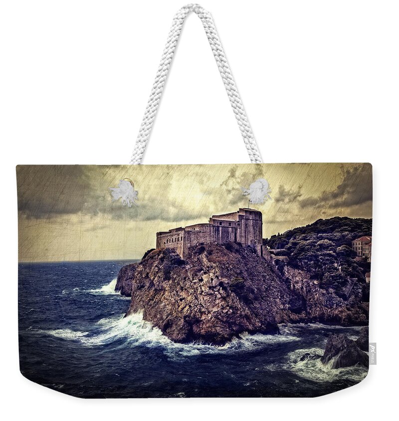 Dubrovnik Weekender Tote Bag featuring the photograph On The Rock - Dubrovnik by Madeline Ellis