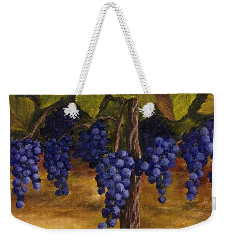 Kitchen Art Weekender Tote Bag featuring the painting On The Vine by Darice Machel McGuire