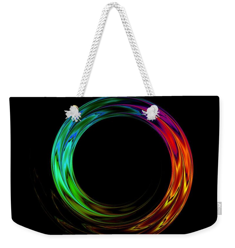 Circle Weekender Tote Bag featuring the digital art Once Around by Judi Suni Hall