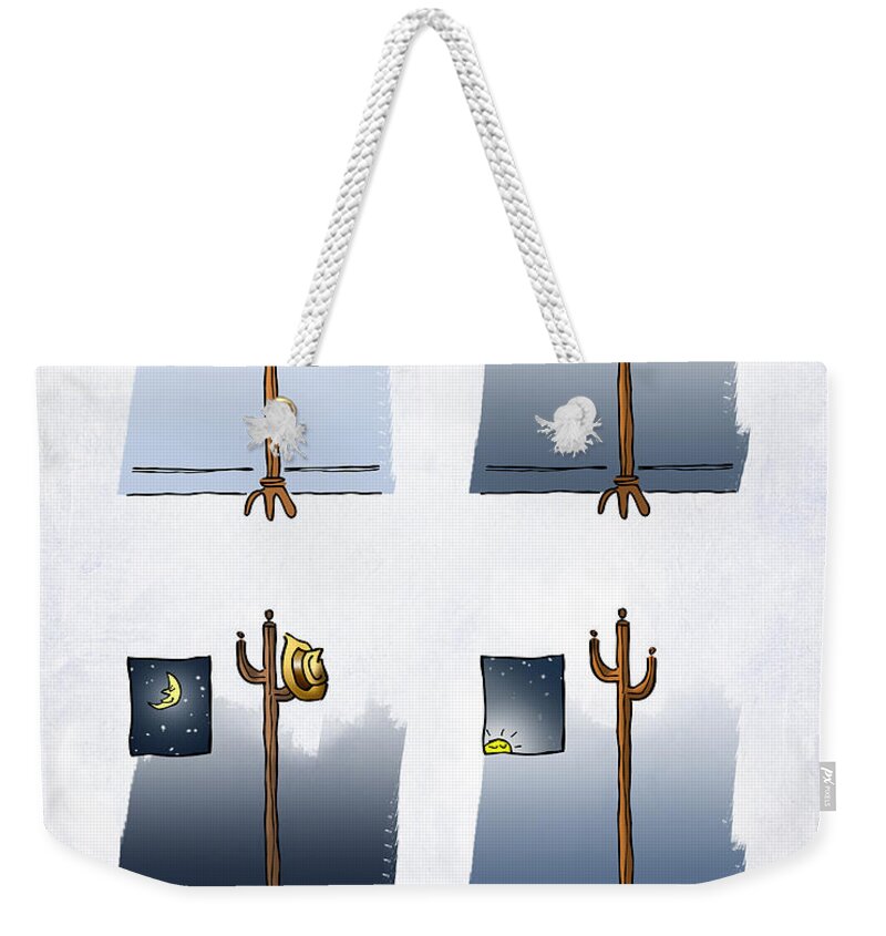 Day Weekender Tote Bag featuring the digital art One Night Stand by Mark Armstrong