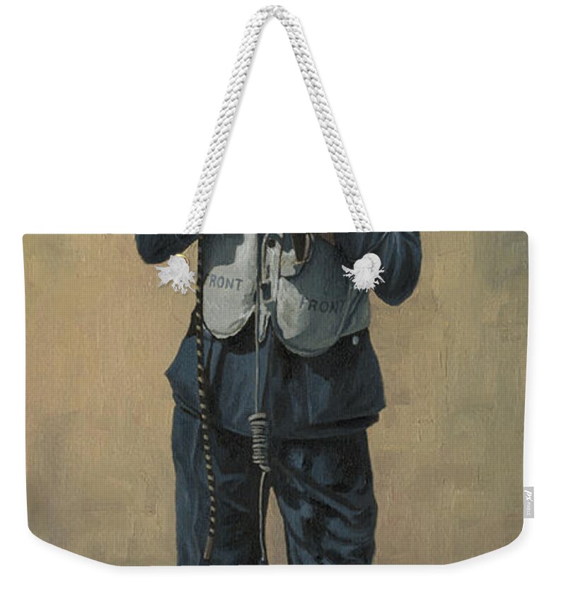 Battle Of Britain Weekender Tote Bag featuring the painting One of The Few by Wade Meyers