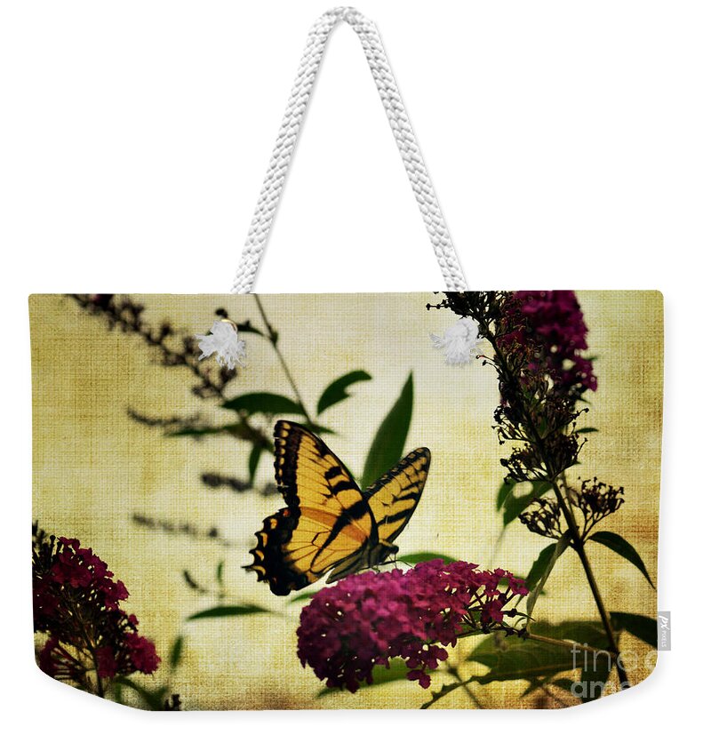 Butterfly Weekender Tote Bag featuring the photograph One Summer Day 2 by Judy Wolinsky