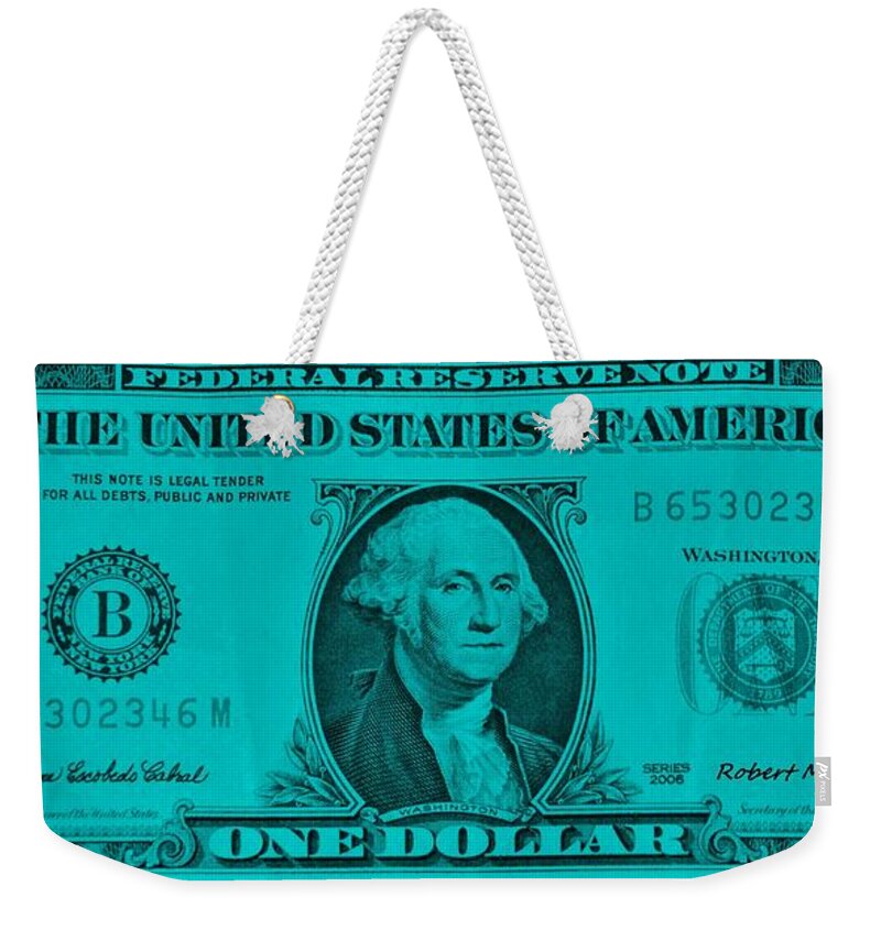 One Weekender Tote Bag featuring the photograph One Turquoise by Rob Hans