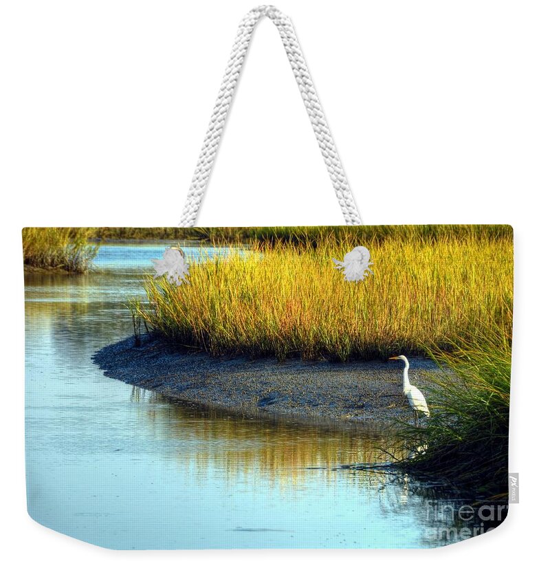 Egrets Weekender Tote Bag featuring the photograph One With Nature by Mel Steinhauer