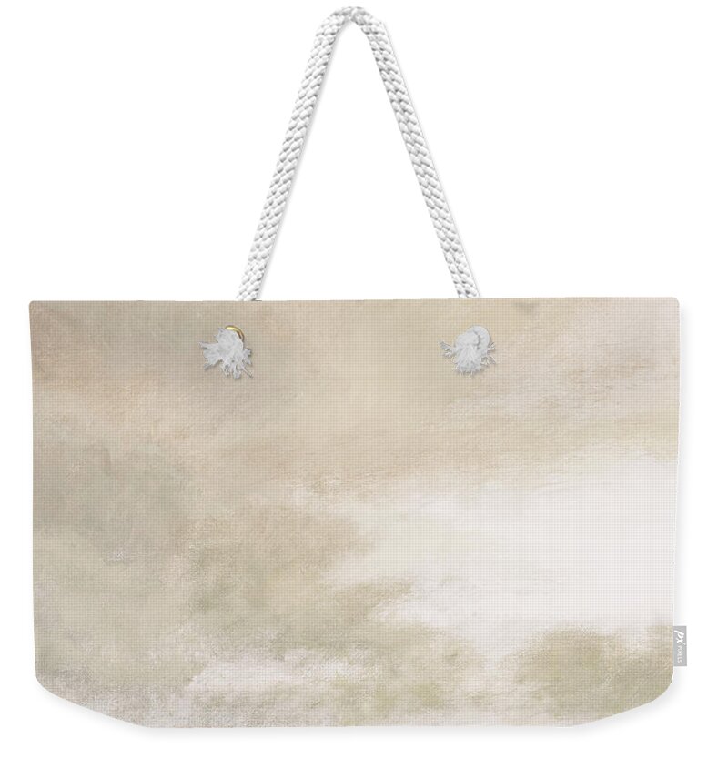 Gray Weekender Tote Bag featuring the painting Open Gray Sky II by Michael Marcon